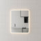 Retti Rectangular 600mm x 750mm LED Mirror with Frosted Glass Border and Demister