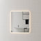 Retti Rectangular 800mm x 900mm LED Mirror with Frosted Glass Border and Demister