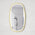 Riri Oblong 500mm x 900mm Frontlit LED Mirror with Brushed Brass (Gold) Frame and Demister