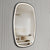 Riri Oblong 500mm x 900mm Frontlit LED Mirror with Matte Black Frame and Demister