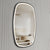 Riri Oblong 600mm x 900mm Frontlit LED Mirror with Matte Black Frame and Demister