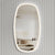 Riri Oblong 500mm x 900mm Frontlit LED Framed Mirror with Demister, Matte White Frame *Clearance Stock*