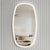 Riri Oblong 500mm x 900mm Frontlit LED Mirror with Matte White Frame and Demister