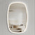 Riri Oblong 600mm x 900mm Frontlit LED Framed Mirror with Demister, Matte White Frame *Clearance Stock*