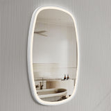 Riri Oblong Frontlit LED Mirror with Matte White Frame and Demister | 2 sizes available, 500mm and 600mm |