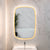 Riri Oblong 600mm x 900mm Frontlit and Backlit LED Frameless Mirror with Frosted Glass Border and Demister