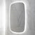 Riri Oblong 600mm x 900mm Frontlit and Backlit LED Frameless Mirror with Frosted Glass Border and Demister