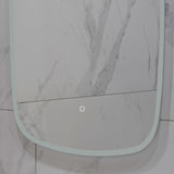Riri Oblong 600mm x 900mm Frontlit and Backlit LED Frameless Mirror with Frosted Glass Border and Demister