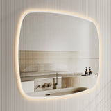 Riri Oblong LED Mirror with Frosted Glass Border and Demister | 10 sizes available, from 400mm to 1800mm |