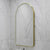 Arco Arch 550mm x 1000mm Frontlit LED Framed Mirror with Demister, Brushed Brass (Gold) Frame