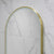 Arco Arch 550mm x 1000mm Frontlit LED Framed Mirror with Demister, Brushed Brass (Gold) Frame