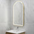 Arco Arch 550mm x 1000mm Frontlit LED Framed Mirror with Demister, Brushed Brass (Gold) Frame