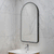 Arco Arch 550mm x 1000mm Frontlit LED Framed Mirror with Demister, Matte Black Frame