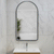 Arco Arch 550mm x 1000mm Frontlit LED Framed Mirror with Demister, Matte Black Frame