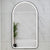 Arco Arch 550mm x 1000mm Frontlit LED Framed Mirror with Demister, Matte Black Frame