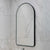 Arco Arch 550mm x 1000mm Frontlit LED Framed Mirror with Demister, Matte Black Frame