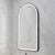 Arco Arch 550mm x 1000mm Frontlit LED Framed Mirror with Demister, Matte Black Frame