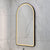 Arco Arch 550mm x 1000mm Frontlit LED Framed Mirror with Demister, Matte Black Frame