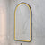 Arco Arch 550mm x 1000mm Frontlit LED Framed Mirror with Demister, Matte Black Frame