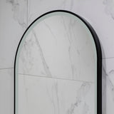 Arco Arch 550mm x 1000mm Frontlit LED Framed Mirror with Demister, Matte Black Frame