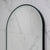 Arco Arch 550mm x 1000mm Frontlit LED Framed Mirror with Demister, Matte Black Frame