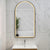Arco Arch 550mm x 1000mm Frontlit LED Framed Mirror with Demister, Matte Black Frame