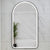 Arco Arch 550mm x 1000mm Frontlit LED Framed Mirror with Demister, Matte Black Frame