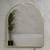 Arco Arch 850mm x 1000mm Frontlit LED Framed Mirror with Demister, Brushed Brass (Gold) Frame
