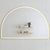 Arco Arch 1500mm x 1000mm Frontlit LED Mirror with Brushed Brass (Gold) Frame and Demister