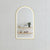 Arco Arch 500mm x 1000mm Frontlit LED Mirror with Brushed Brass (Gold) Frame and Demister