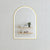 Arco Arch 700mm x 1000mm Frontlit LED Mirror with Brushed Brass (Gold) Frame and Demister