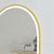 Arco Arch 1150mm x 1000mm Frontlit LED Mirror with Brushed Brass (Gold) Frame and Demister