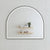 Arco Arch 1150mm x 1000mm Frontlit LED Mirror with Matte Black Frame and Demister