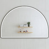 Arco Arch Frontlit LED Mirror with Matte Black Frame and Demister | 7 sizes available, from 550mm to 1500mm |