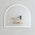 Arco Arch 1150mm x 1000mm Frontlit LED Mirror with Matte White Frame and Demister
