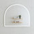 Arco Arch 1150mm x 1000mm Frontlit LED Mirror with Matte White Frame and Demister