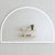 Arco Arch 1500mm x 1000mm Frontlit LED Mirror with Matte White Frame and Demister