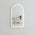 Arco Arch 500mm x 1000mm Frontlit LED Mirror with Matte White Frame and Demister