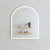 Arco Arch 850mm x 1000mm Frontlit LED Mirror with Matte White Frame and Demister