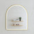 Arco Arch Frontlit LED Mirror with Brushed Brass (Gold) Frame and Demister | 7 sizes available, from 500mm to 1500mm |