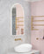 Arco Arch Frontlit LED Mirror with Matte White Frame and Demister | 7 sizes available, from 500mm to 1500mm |