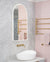 Arco Arch 600mm x 800mm Frontlit LED Mirror with Matte White Frame and Demister