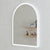 Arco Arch 800mm x 800mm Frontlit LED Mirror with Matte White Frame and Demister
