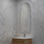 Arco Arch 500mm x 1200mm Frontlit and Backlit LED Frameless Mirror with Frosted Glass Border and Demister