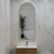 Arco Arch 500mm x 1200mm Frontlit and Backlit LED Frameless Mirror with Frosted Glass Border and Demister