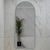 Arco Arch 500mm x 1200mm Frontlit and Backlit LED Frameless Mirror with Frosted Glass Border and Demister