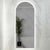Arco Arch 500mm x 1200mm Frontlit and Backlit LED Frameless Mirror with Frosted Glass Border and Demister
