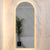 Arco Arch 500mm x 1200mm Frontlit and Backlit LED Frameless Mirror with Frosted Glass Border and Demister