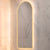 Arco Arch 500mm x 1200mm Frontlit and Backlit LED Frameless Mirror with Frosted Glass Border and Demister