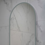 Arco Arch 500mm x 1200mm Frontlit and Backlit LED Frameless Mirror with Frosted Glass Border and Demister